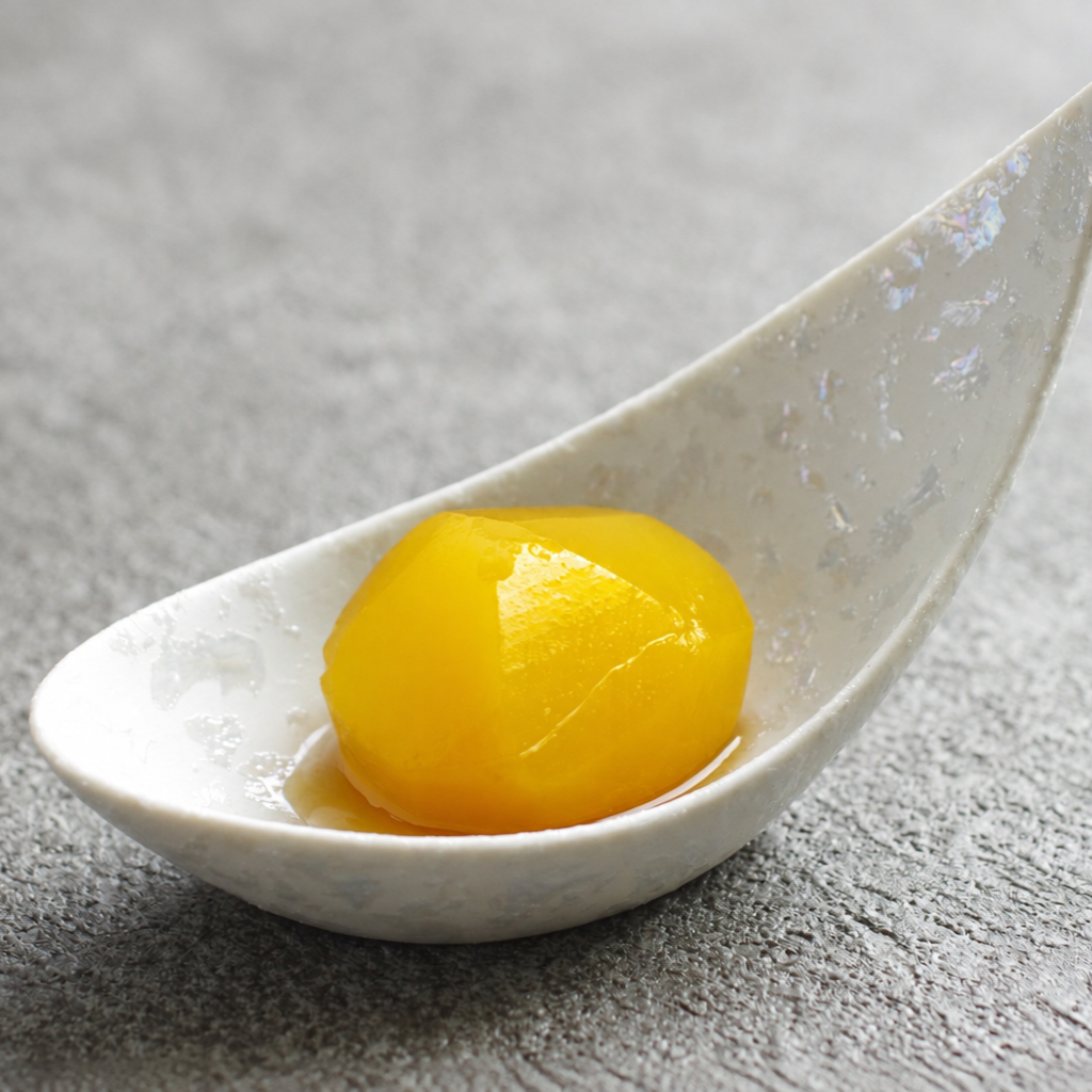 Japanese kanro-ni candied chestnut with the inner skin removed