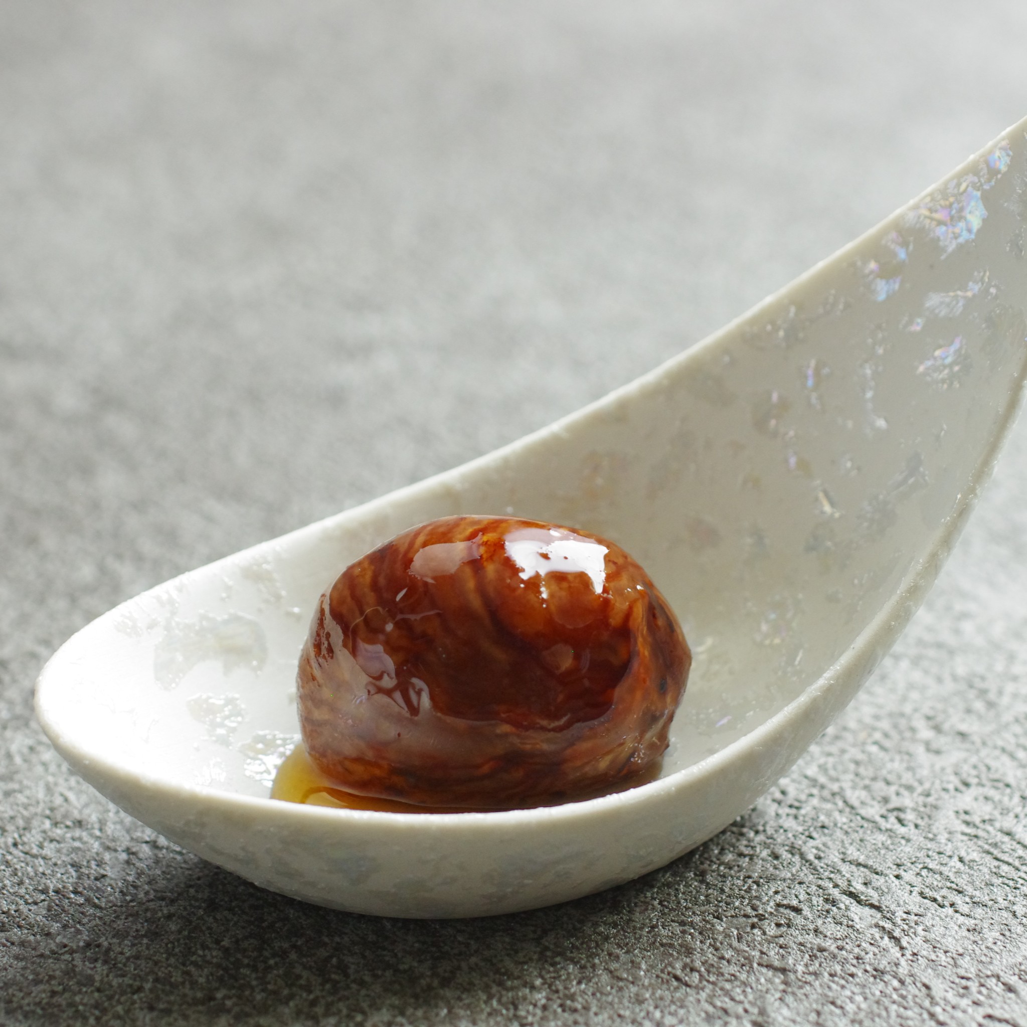 Japanese shibukawa-ni candied chestnut with the inner skin left intact
